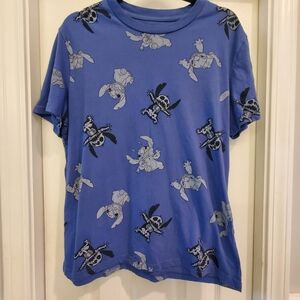 Disney Stitch Blue Graphic T-Shirt size L